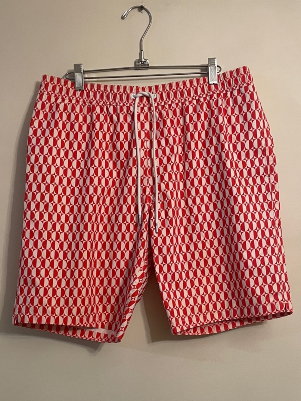 Bonobos Red & White Patterned Swim Trunks